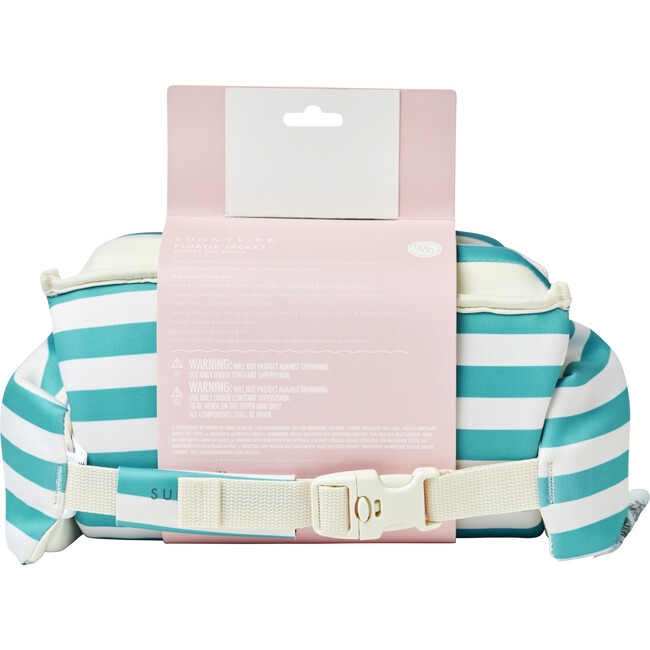 Floatie Jacket: 3-6Y - Poppy the Peach, Green Stripe - Pool Floats - 10