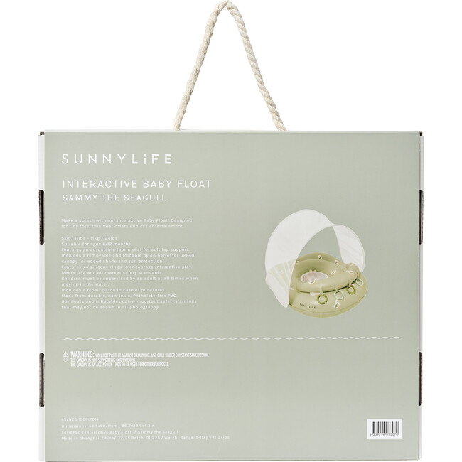 Interactive Baby Float: Sammy the Seagull, Green - Pool Floats - 11