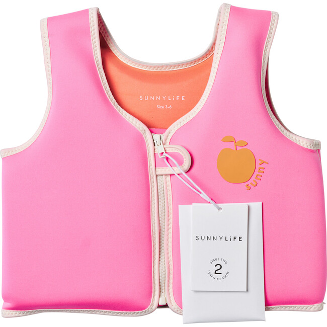 Float Vest: 3-6Y - Poppy the Peach, Neon Pink - Pool Floats - 9