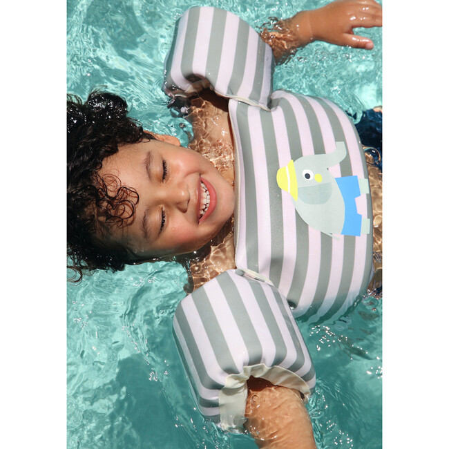Floatie Jacket: 3-6Y - Eli the Elephant, Green Stripe - Pool Floats - 9