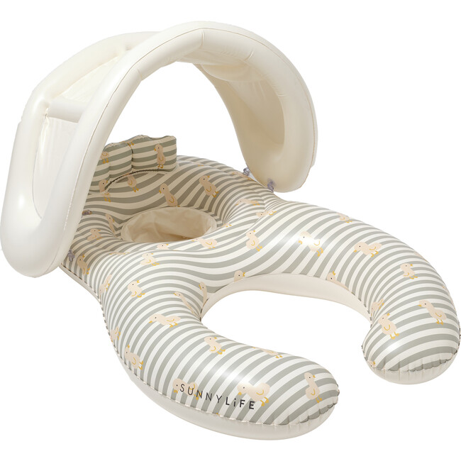 Float Together Baby Seat: Duck, Sage Stripe