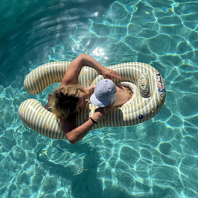 Float Together Baby Seat: Duck, Sage Stripe - Pool Floats - 3
