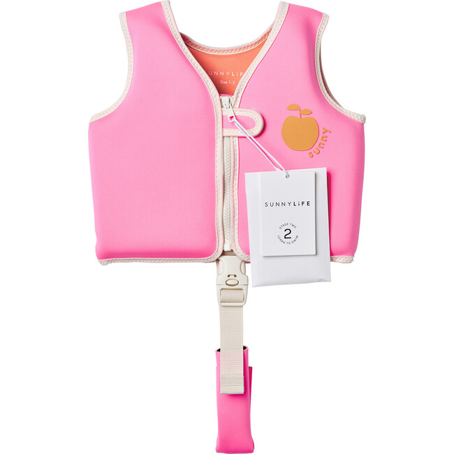 Float Vest: 1-2Y - Poppy the Peach, Neon Pink - Pool Floats - 9