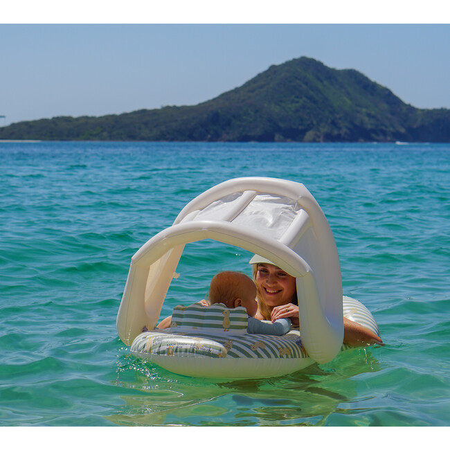 Float Together Baby Seat: Duck, Sage Stripe - Pool Floats - 9