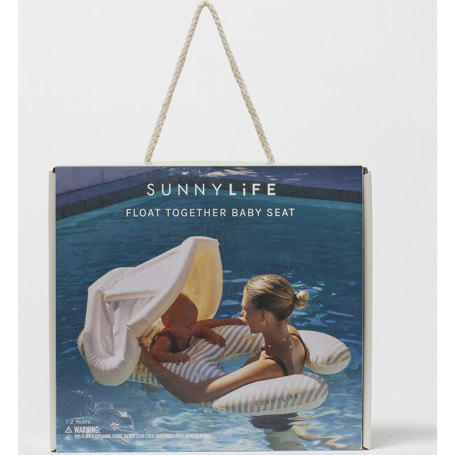 Float Together Baby Seat: Duck, Sage Stripe - Pool Floats - 11