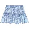 Two Tiered Skort, Boho Blue - Skirts - 1 - thumbnail