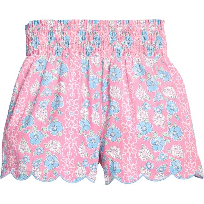 Shirred Shorts, Spring Marguerite Floral