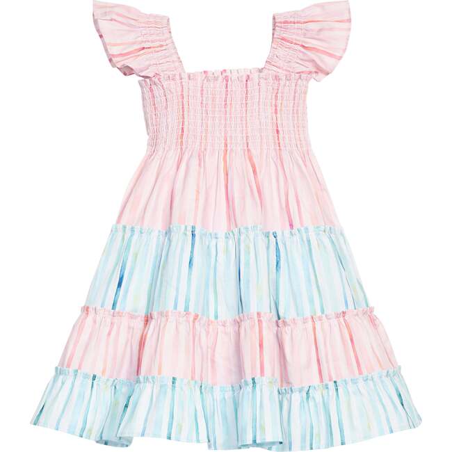Twirl Dress, Watercolor Multi Stripe
