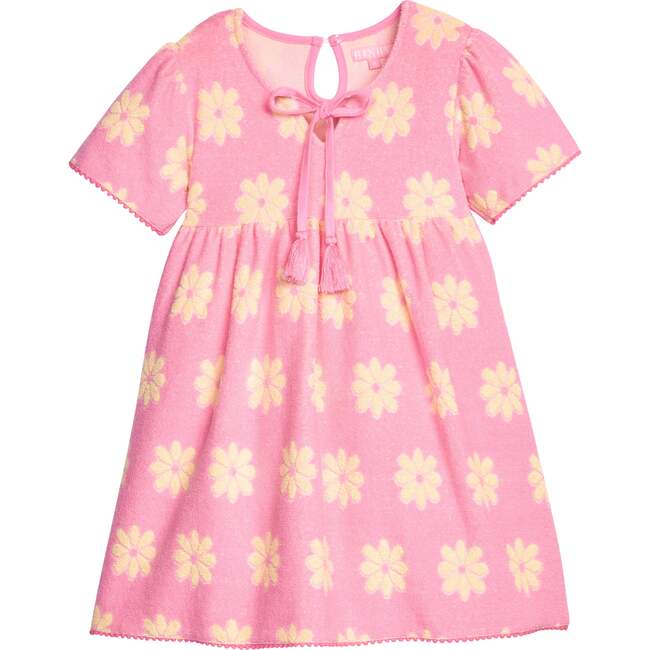 Riviera Dress, Pink Floral Terry
