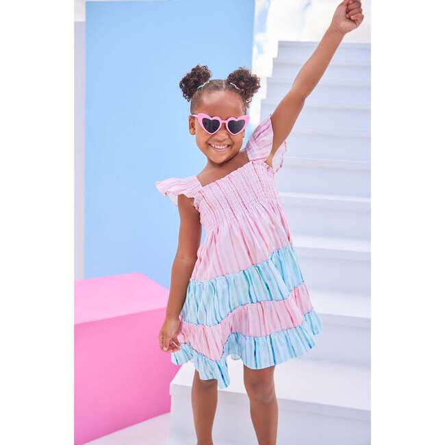 Twirl Dress, Watercolor Multi Stripe