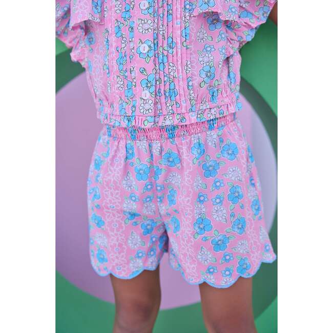 Shirred Shorts, Spring Marguerite Floral - Shorts - 3