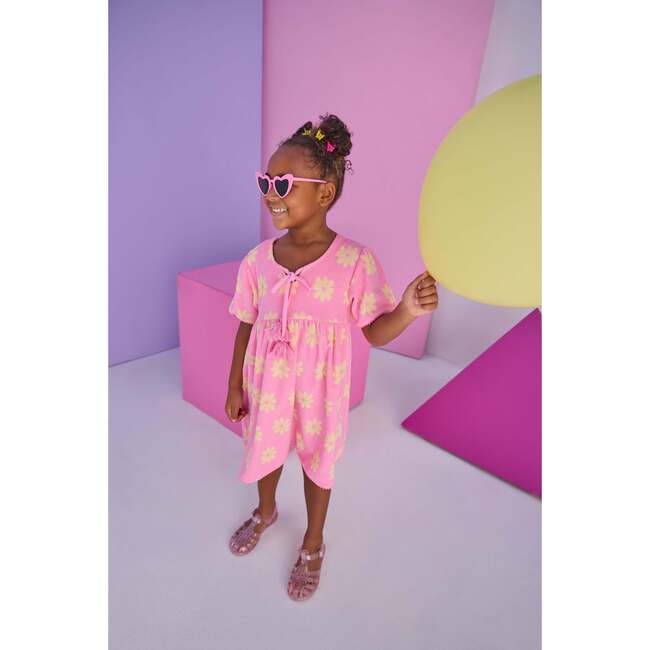 Riviera Dress, Pink Floral Terry - Dresses - 3