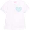 Essential Tee, Aqua Seersucker Heart - T-Shirts - 1 - thumbnail