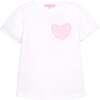 Essential Tee, Pink Seersucker Heart - T-Shirts - 1 - thumbnail