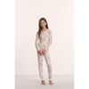 Kids Printed TENCEL™ Modal Unisex Long PJ Set, ROSE GARDEN CAMEO PINK/PALE PI - Pajamas - 1 - thumbnail