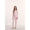 Kids TENCEL™ Modal Unisex Long PJ Set, PALE PINK/FIG - Pajamas - 1 - thumbnail