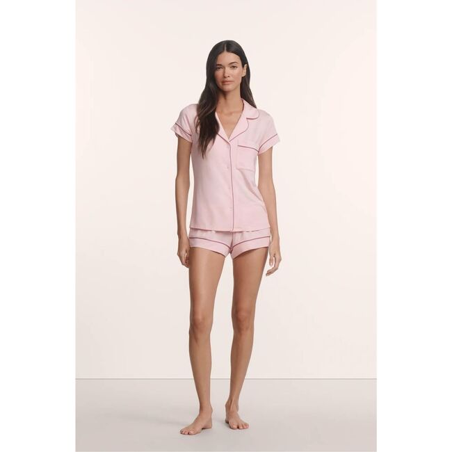 Gisele TENCEL™ Modal Shortie Short PJ Set, PALE PINK/FIG