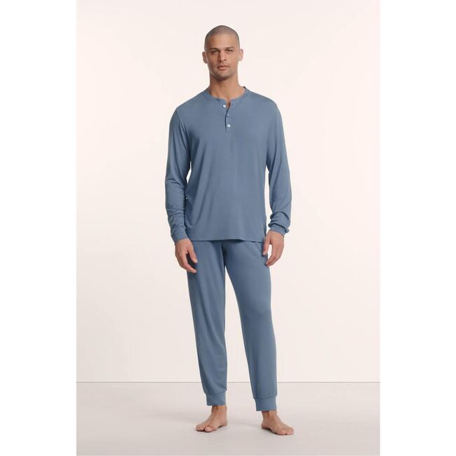 Henry TENCEL™ Long PJ Set, SLATE BLUE