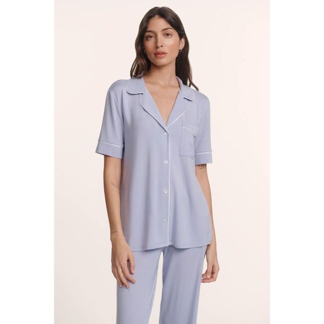 Gisele TENCEL™ Short Sleeve & Pant PJ Set, LAVENDER DUSK/IVORY