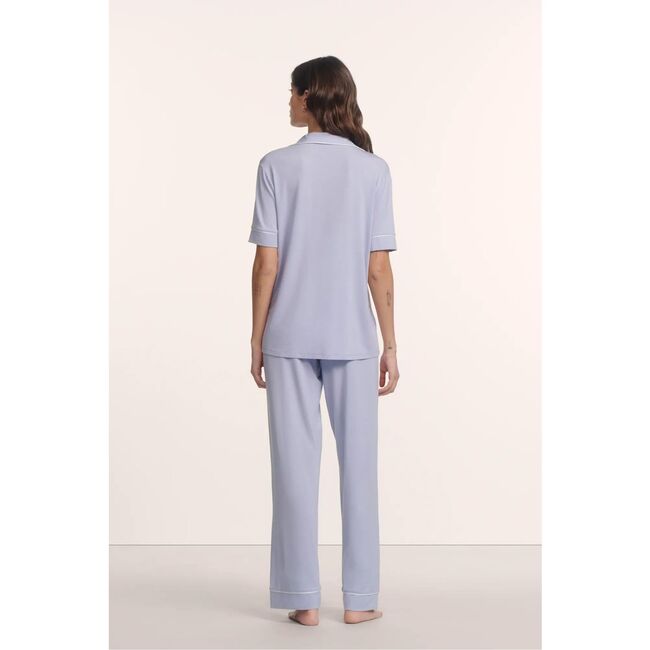 Gisele TENCEL™ Short Sleeve & Pant PJ Set, LAVENDER DUSK/IVORY - Pajamas - 3