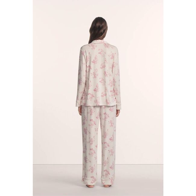 Gisele Printed TENCEL™ Modal Long PJ Set, ROSE GARDEN CAMEO PINK/PALE PI - Pajamas - 3