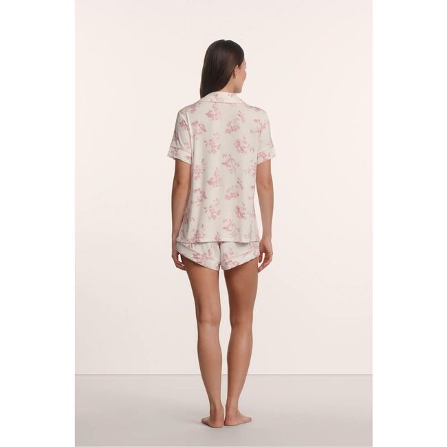 Gisele Printed TENCEL™ Modal Relaxed Short PJ Set, ROSE GARDEN CAMEO PINK/PALE PI - Pajamas - 3
