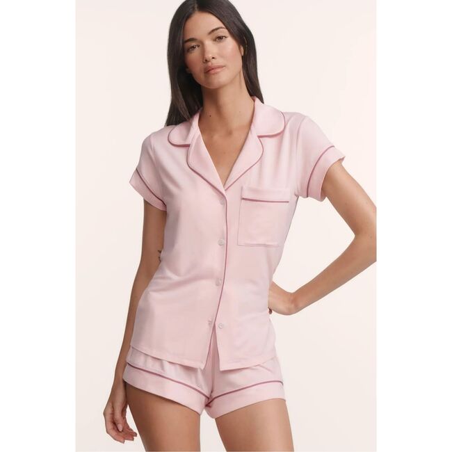 Gisele TENCEL™ Modal Shortie Short PJ Set, PALE PINK/FIG - Pajamas - 4