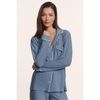 Gisele Printed TENCEL™ Modal Long PJ Set, DUO STRIPE SLATE BLUE/IVORY - Pajamas - 2