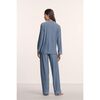 Gisele Printed TENCEL™ Modal Long PJ Set, DUO STRIPE SLATE BLUE/IVORY - Pajamas - 3