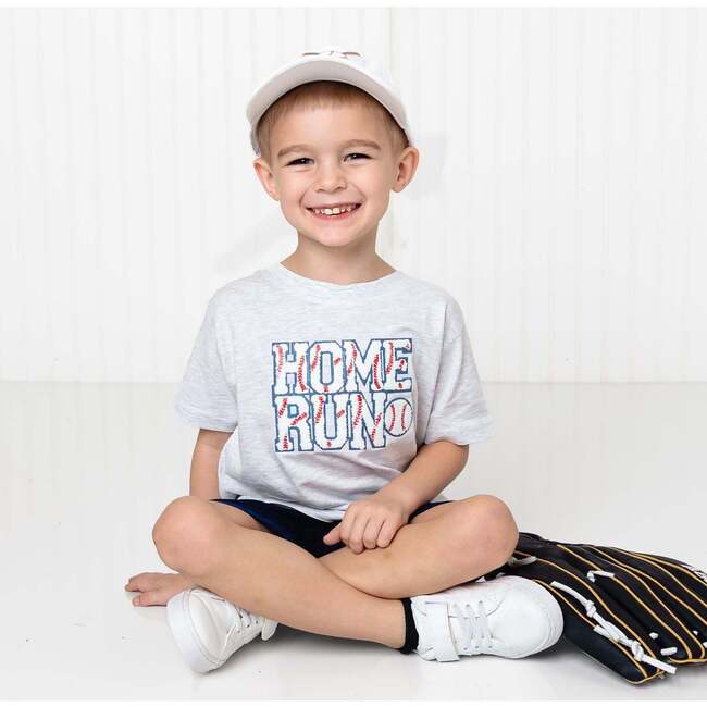 Home Run Patch Short Sleeve T-Shirt, Ash - T-Shirts - 4