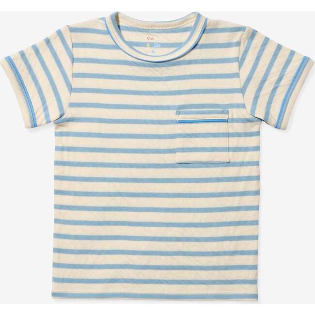 Willie T-Shirt, Dusty Blue Stripe