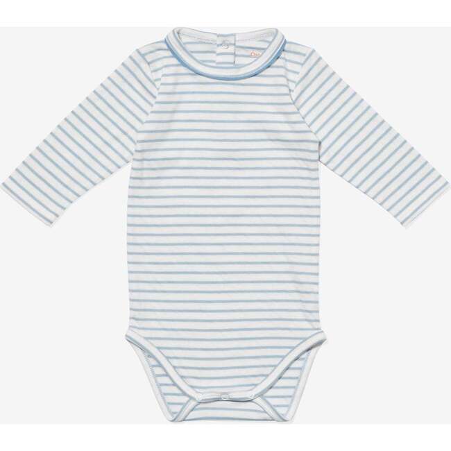Edward One-piece, Dusty Blue Mini Stripe