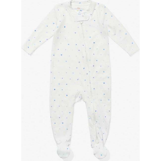 Marley Zip Pajama, Blue Hearts
