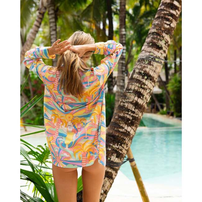 The Paradiso, Women's Long Sleeve Resort Shirt, Yellow - Shirts - 3