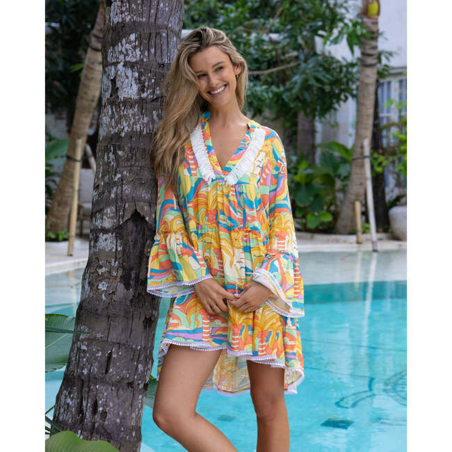 The Paradiso, Tunic Dress, Yellow - Dresses - 4