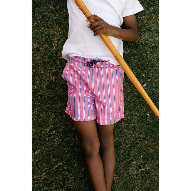 Harrison Sport Short, Red Court Stripe