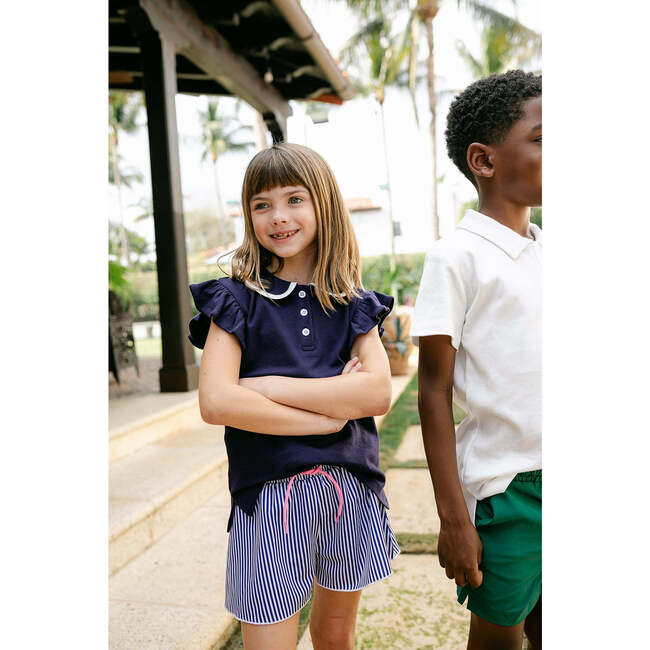 Violet Short, Navy Pinstripe