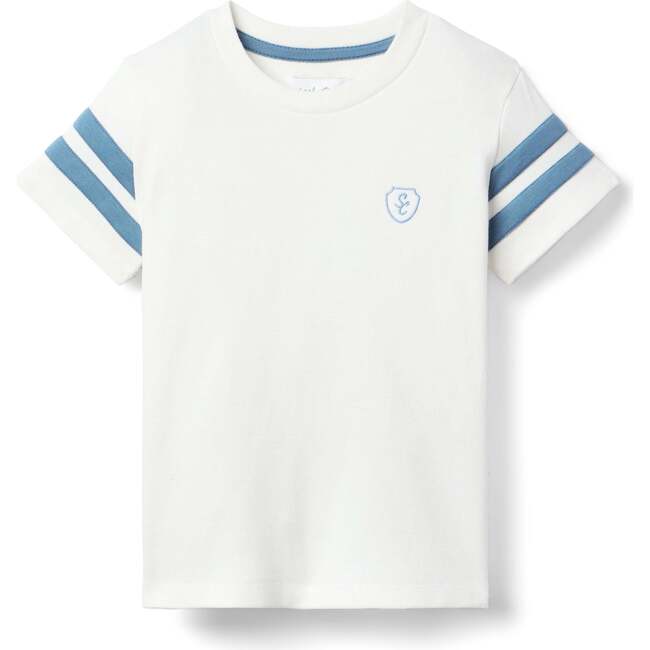 Lucas Tee, Off-White w/Stormy Blue