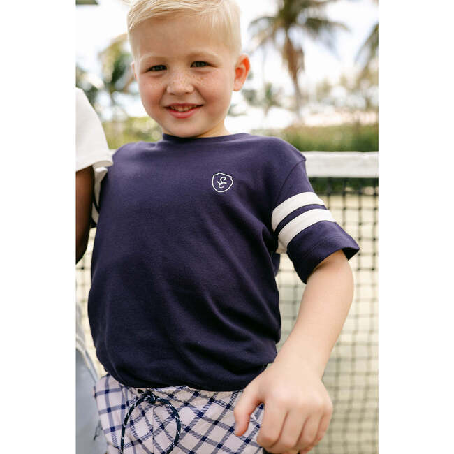 Lucas Tee, Navy w/Off White