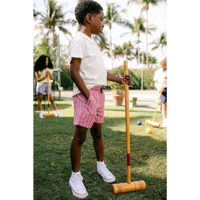 Harrison Sport Short, Red Court Stripe - Shorts - 4