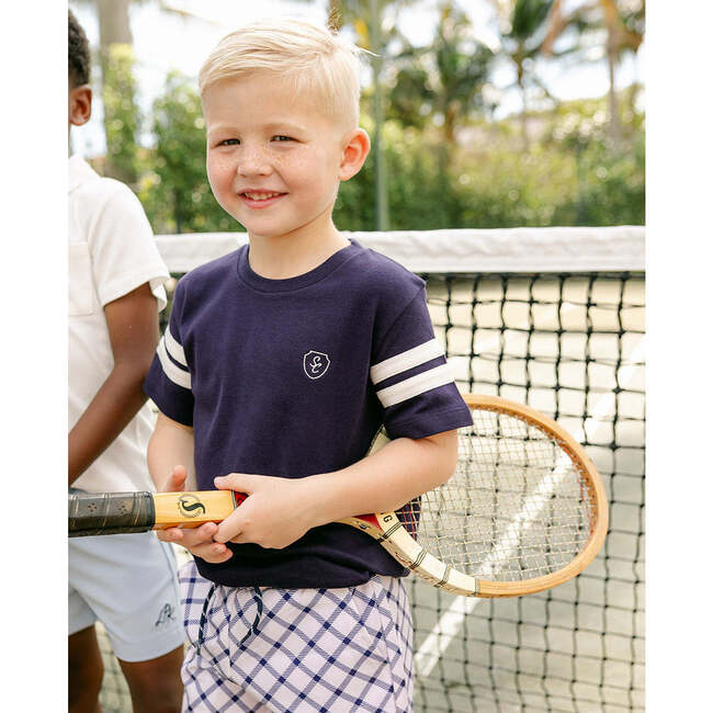 Lucas Tee, Navy w/Off White - T-Shirts - 4