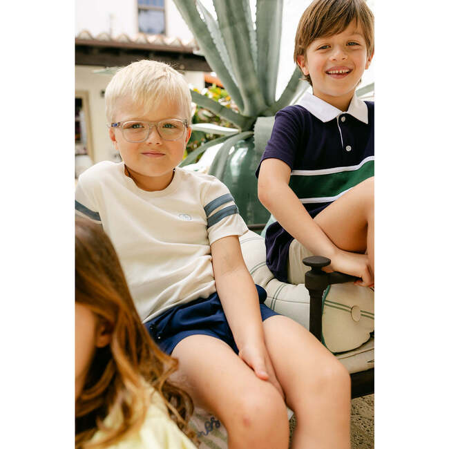 Lucas Tee, Off-White w/Stormy Blue - T-Shirts - 3