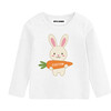 Personalized Easter Bunny & Carrot Toddler & Kids T-Shirt, White/Pink - T-Shirts - 2