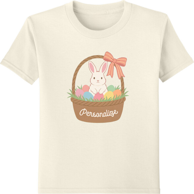 Personalized Easter Basket T-Shirt, Ivory