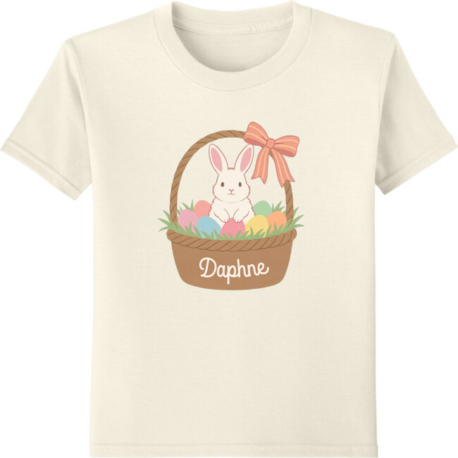 Personalized Easter Basket T-Shirt, Ivory