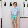 Wyatt Shorts, Gibbs Hill Green with Seaside Seersucker Cuffs - Shorts - 2