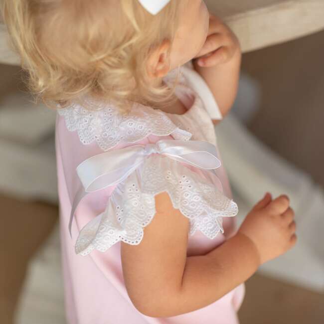 The Rosie Bubble, Primrose Pink Pique - Rompers - 4
