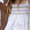 The Harper Set, Classic White with Rainbow Smocking - Dresses - 4