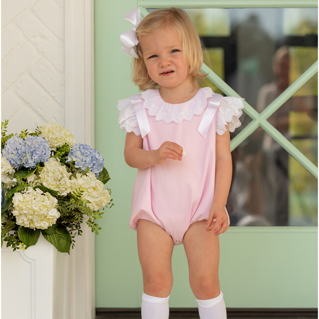 The Rosie Bubble, Primrose Pink Pique - Rompers - 9