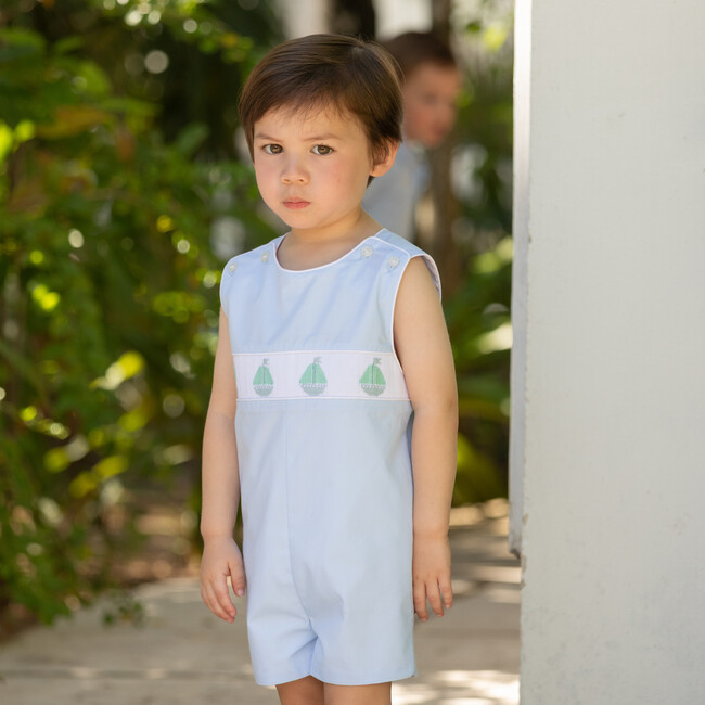 George Jon Jon, Smocked Sailboats - Rompers - 4